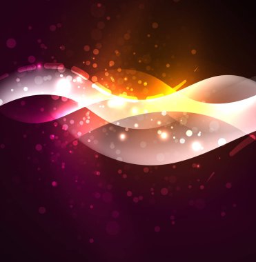 Parlayan dalga, duman tasarım dalgalı çizgiler vektör