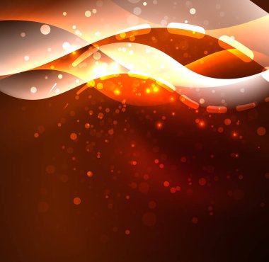 Parlayan dalga, duman tasarım dalgalı çizgiler vektör