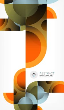 Mesaj ile modern şekiller daire soyut geometrik arka plan, renk