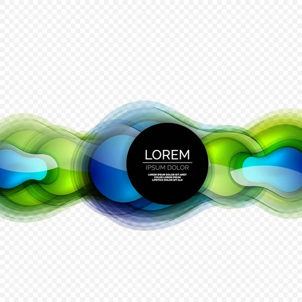 Glass round shape modern design template, abstract background — Stock Vector
