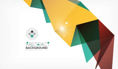 Işıkları ile üçgen tasarım iş şablonu