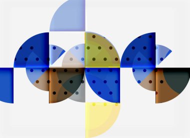 Siyah arka plan üzerine daire öğeleri