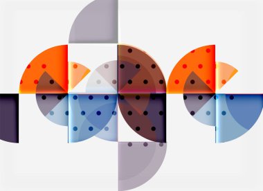 Siyah arka plan üzerine daire öğeleri