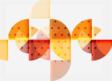 Siyah arka plan üzerine daire öğeleri