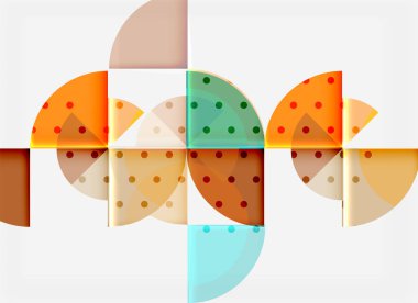 Siyah arka plan üzerine daire öğeleri