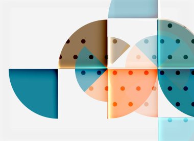 Siyah arka plan üzerine daire öğeleri