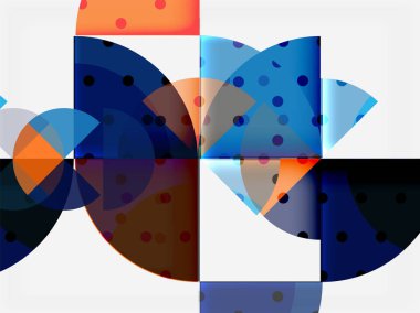 Siyah arka plan üzerine daire öğeleri