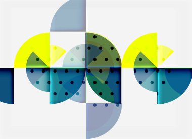 Siyah arka plan üzerine daire öğeleri