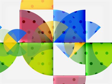 Siyah arka plan üzerine daire öğeleri