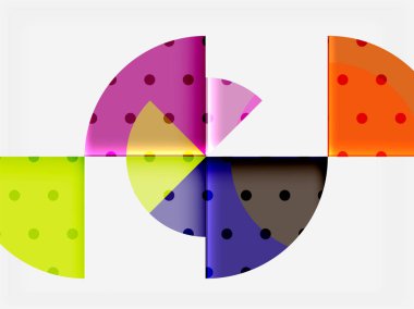 Siyah arka plan üzerine daire öğeleri