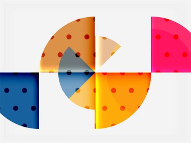 Siyah arka plan üzerine daire öğeleri