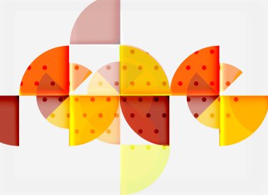 Siyah arka plan üzerine daire öğeleri