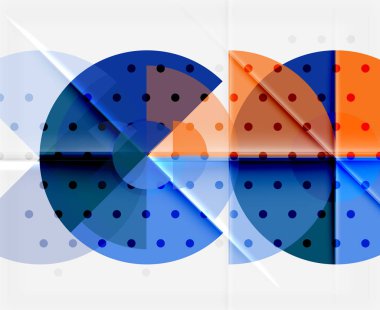 Siyah arka plan üzerine daire öğeleri