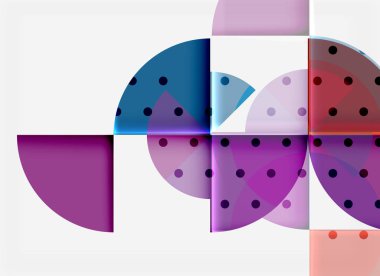 Siyah arka plan üzerine daire öğeleri