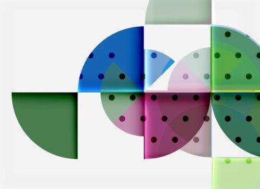 Siyah arka plan üzerine daire öğeleri