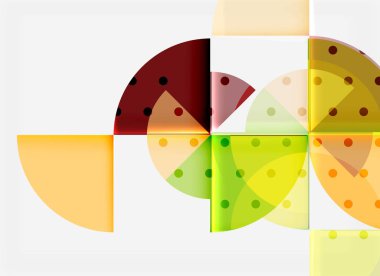 Siyah arka plan üzerine daire öğeleri