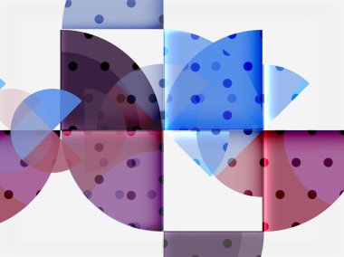 Siyah arka plan üzerine daire öğeleri