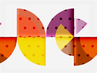 Siyah arka plan üzerine daire öğeleri