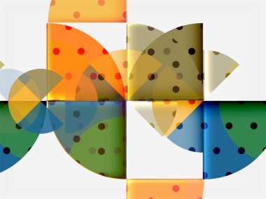 Siyah arka plan üzerine daire öğeleri