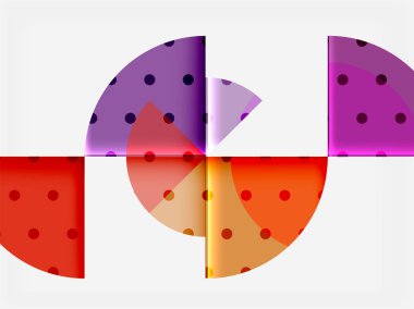 Geometrik daire soyut afiş