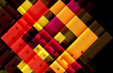 Siyah arka plan üzerinde renkli oklar