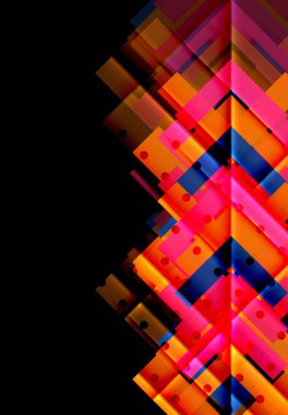 Siyah arka plan üzerinde renkli oklar