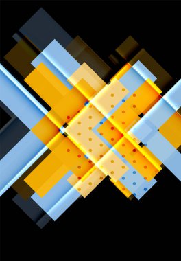 Siyah arka plan üzerinde renkli oklar