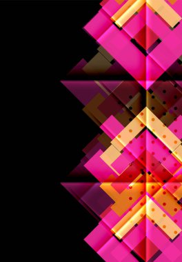 Siyah arka plan üzerinde renkli oklar