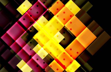 Siyah arka plan üzerinde renkli oklar