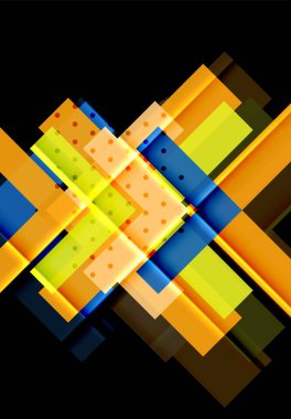 Siyah arka plan üzerinde renkli oklar