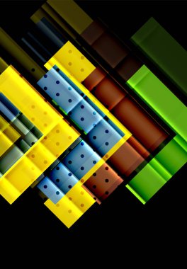 Siyah arka plan üzerinde renkli oklar