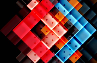 Siyah arka plan üzerinde renkli oklar