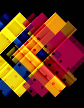 Siyah arka plan üzerinde renkli oklar