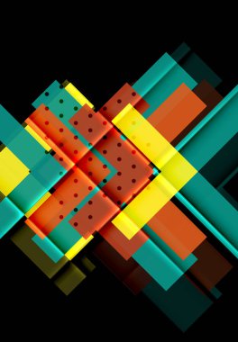 Siyah arka plan üzerinde renkli oklar