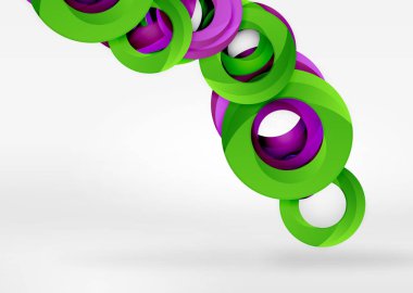 Modern 3d yüzük vektör arka plan