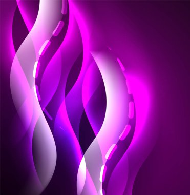 Parlayan dalga, duman tasarım dalgalı çizgiler vektör