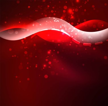 Parlayan dalga, duman tasarım dalgalı çizgiler vektör