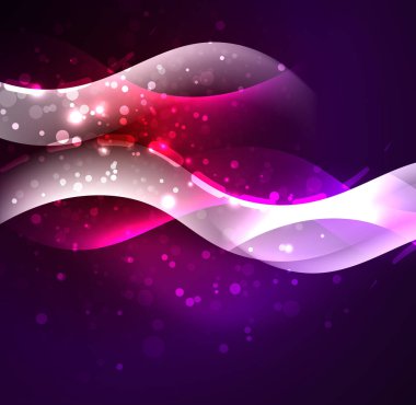 Parlayan dalga, duman tasarım dalgalı çizgiler vektör