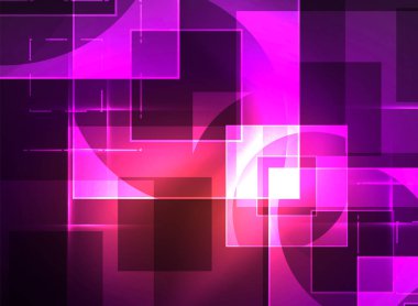 Karanlık, dijital arka plan parlayan kareler