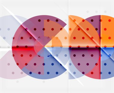 Geometrik daire soyut afiş