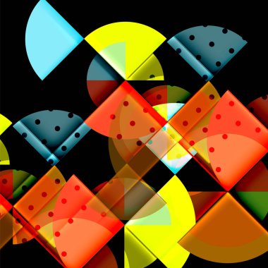 Geometrik daire soyut afiş