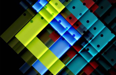 Siyah arka plan üzerinde renkli oklar