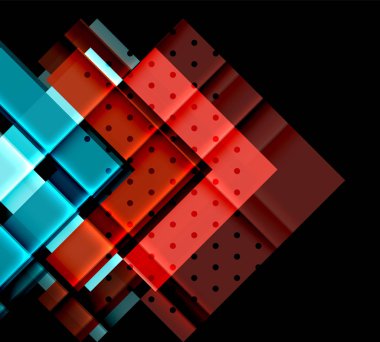 Siyah arka plan üzerinde renkli oklar