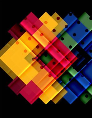 Siyah arka plan üzerinde renkli oklar