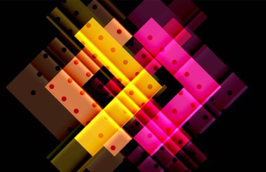 Siyah arka plan üzerinde renkli oklar