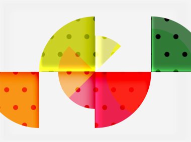 Geometrik daire soyut afiş