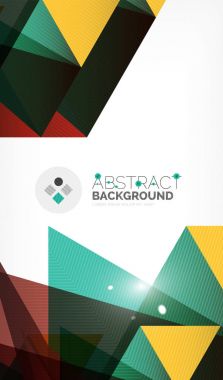 Işıkları ile üçgen tasarım iş şablonu