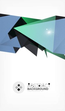 Işıkları ile üçgen tasarım iş şablonu