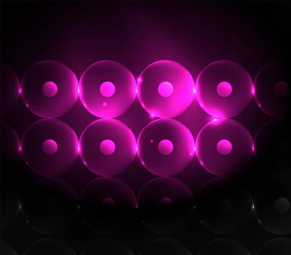 Blurred glowing circles, digital abstract background — Stock Vector
