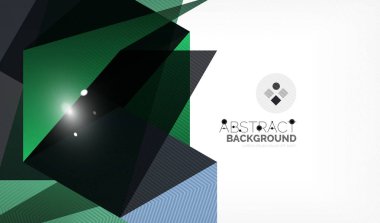 Işıkları ile üçgen tasarım iş şablonu